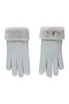 Parajumpers Woman Gloves Light Grey Size L Sheepskin In Grey