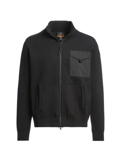 Parajumpers Shetland Zip-up Pocket Cardigan In Black