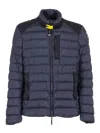 Parajumpers Down Jacket With Adjustable Bottom And Iconic Tape In Blue
