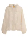 Parajumpers Carmen Hooded Jacket With Voluminous Sleeves In Multicolor