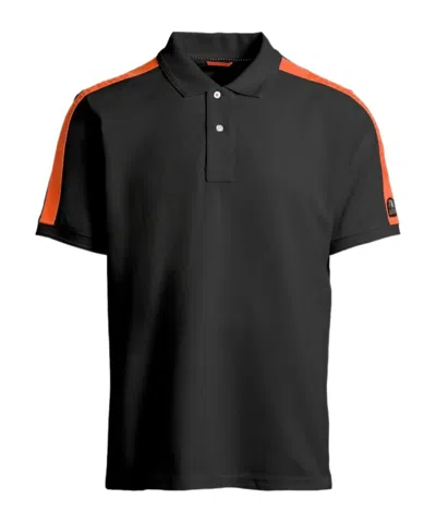 Parajumpers Short-sleeved Polo Shirt In Black