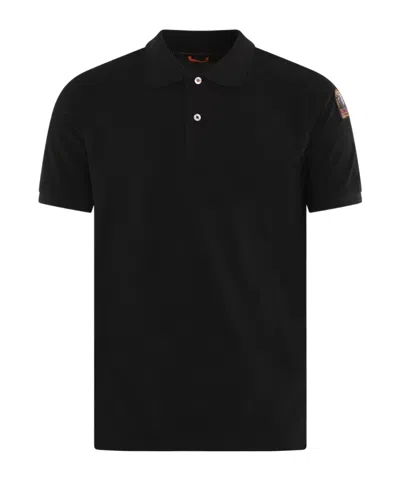 Parajumpers Short-sleeved Polo Shirt In Black
