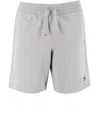 Parajumpers 'cairo' Grey Shorts With Drawstring Waist And Logo Patch On The Front In Grey