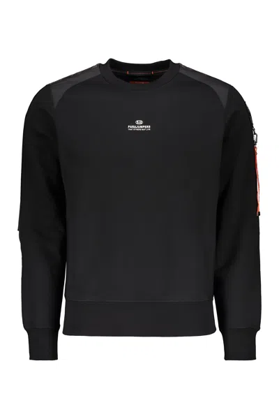 Parajumpers Simple And Elegant Black Sweatshirt, Long Sleeves