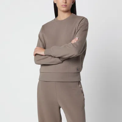 Parajumpers Slate Mud Cotton Crew-neck Sweatshirt In Brown