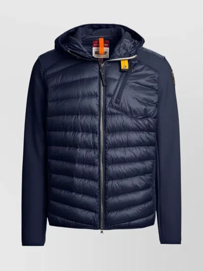 Parajumpers Slim Fit Quilted Hooded Jacket Nolan In Blue