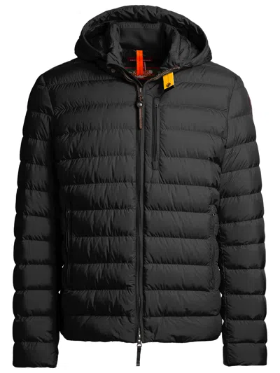 Parajumpers Slim-fit Puffer Jacket With Adjustable Hood, Underarm Venting & Elastic Cuffs In Black