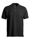 Parajumpers Space Logo-patch Polo Shirt In Black