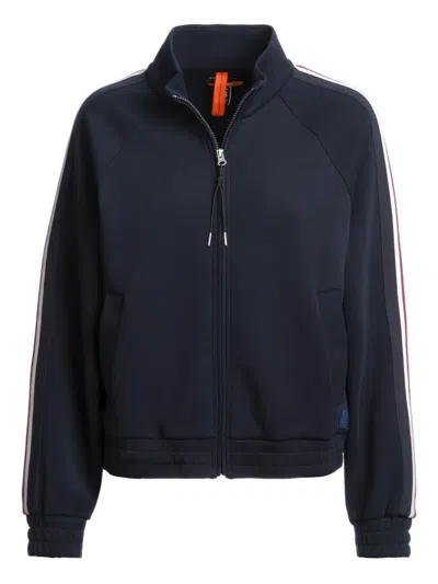Parajumpers Stripe-detail Zip-up Jacket In Blue