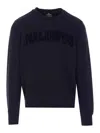 Parajumpers Josiah Crewneck Sweatshirt Ribbed Cuffs In Blue
