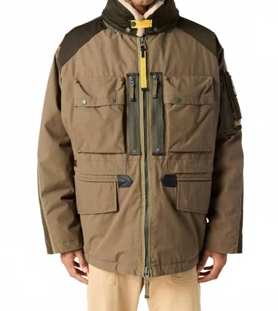 PARAJUMPERS SWORD B FIELD JACKET IN EARTH - DEEP MOSS