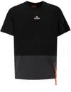 Parajumpers 'clint' Black Crewneck T-shirt With Logo Detail On The Front In Black