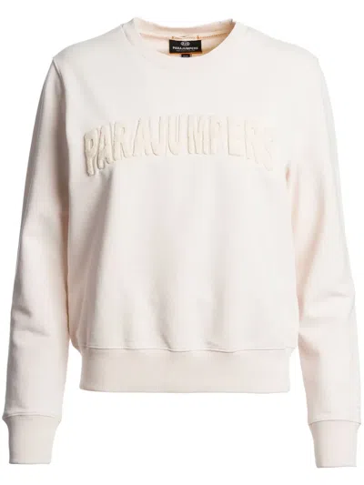 Parajumpers Terry-cloth-logo Sweatshirt In Neutrals