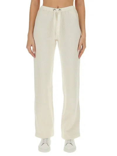 Parajumpers Textured Regular Fit Pants With Drawstring Waist In White
