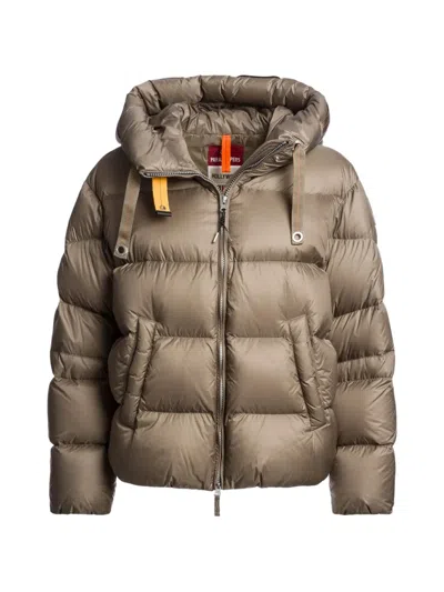 Parajumpers Tilly Hooded Quilted Jacket In Brown