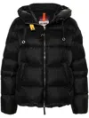 Parajumpers Padded High Collar Puffer Jacket With Hood In Black