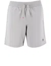 Parajumpers 'cairo' Grey Shorts With Drawstring Waist And Logo Patch On The Front In Ghiaccio