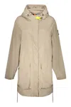 Parajumpers True Hooded Techno Fabric Jacket In Beige