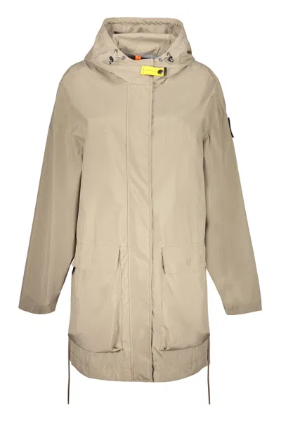 Parajumpers True Hooded Techno Fabric Jacket In Sand