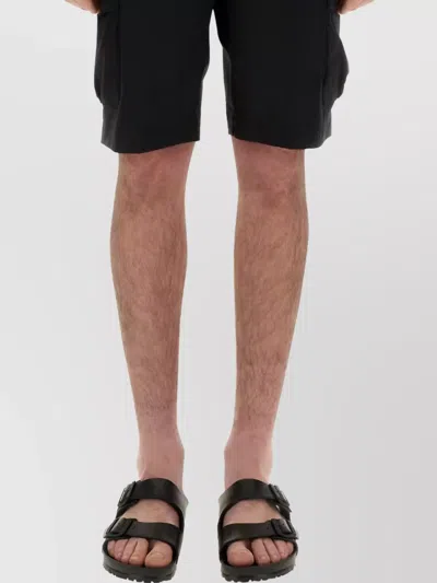 Parajumpers "tuna" Cargo Pockets Knee Length Shorts In Black