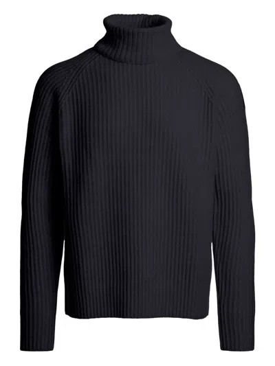 Parajumpers Turtleneck Ribbed Sweater In Blue