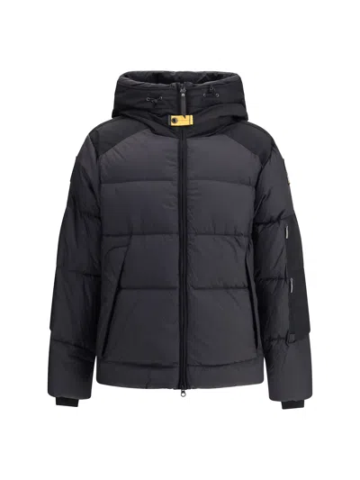 Parajumpers Tyrik Hooded Down Jacket In Black