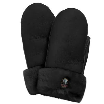 Parajumpers Unisex Shearling Mittens In Black