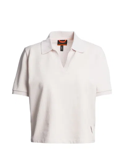 Parajumpers V-neck Polo Top In Neutral