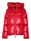 Parajumpers Logo-patch Puffer Jacket In Red