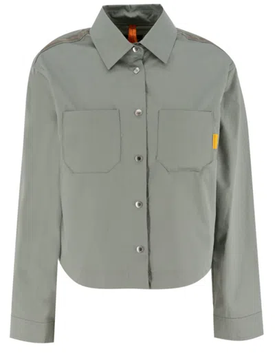 Parajumpers Wide-fit Cotton Shirt With Satin Finish In Green