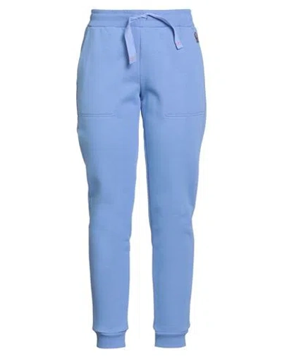 Parajumpers Woman Pants Light Blue Size L Cotton, Polyester