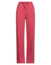Parajumpers Woman Pants Red Size L Cotton, Viscose In Pink