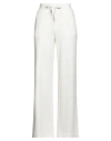 Parajumpers Woman Pants White Size L Cotton, Viscose In White