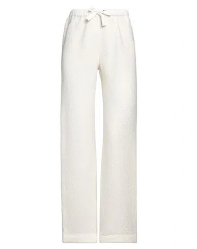 Parajumpers Woman Pants White Size L Wool, Viscose, Polyester, Polyamide, Cashmere