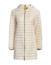 Parajumpers Woman Puffer Cream Size S Polyamide, Polyester, Cotton, Elastane In White
