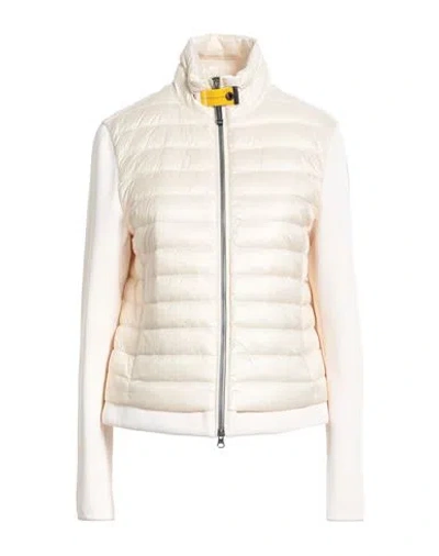 Parajumpers Woman Puffer Cream Size M Polyamide, Polyester, Cotton, Elastane In White