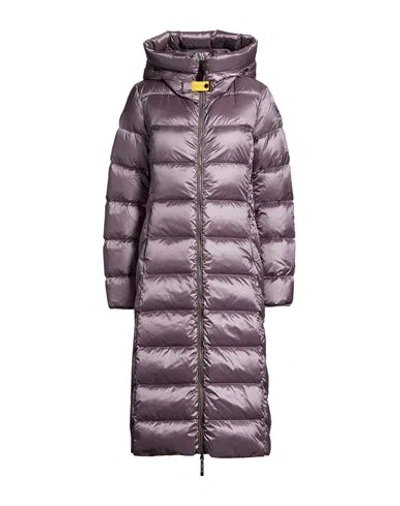 Parajumpers Woman Puffer Light Brown Size L Polyester, Polyamide In Purple