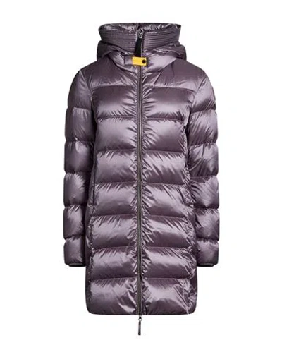Parajumpers Marion Quilted Hooded Coat In Purple