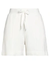 Parajumpers Woman Shorts & Bermuda Shorts White Size L Cotton, Viscose