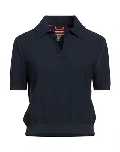 Parajumpers Woman Sweater Navy Size L Cotton In Blue