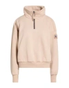 Parajumpers Woman Sweatshirt Beige Size L Cotton, Polyester In Nude
