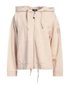 Parajumpers Woman Sweatshirt Beige Size L Cotton, Viscose