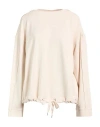 Parajumpers Woman Sweatshirt Cream Size L Cotton, Viscose In Pink