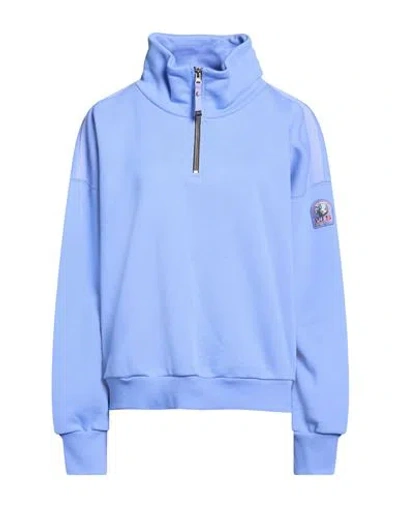 Parajumpers Woman Sweatshirt Light Blue Size Xxl Cotton, Polyester