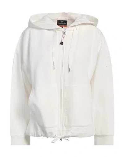 Parajumpers Woman Sweatshirt Off White Size M Cotton, Viscose