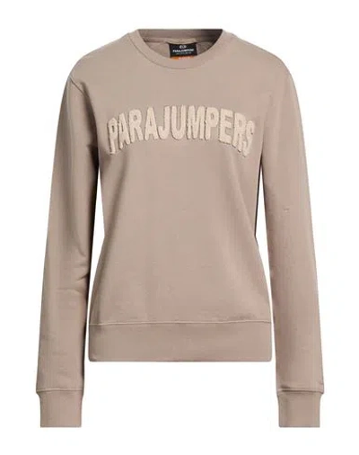Parajumpers Woman Sweatshirt Taupe Size Xl Cotton In Grey