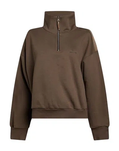 Parajumpers Woman Sweatshirt Taupe Size Xs Cotton, Polyester In Grey