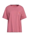 Parajumpers Woman T-shirt Antique Rose Size L Cotton In Pink