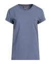 Parajumpers Woman T-shirt Slate Blue Size M Cotton