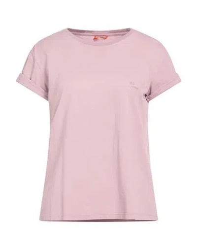 Parajumpers Woman T-shirt Antique Rose Size L Cotton In Pink